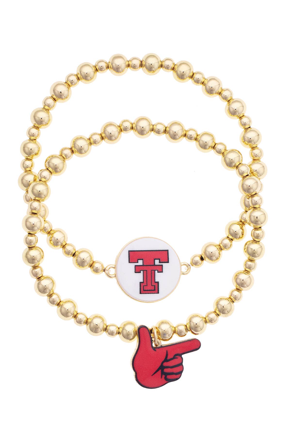 Texas Tech Red Raiders Ball Bead BraceletSet of 2