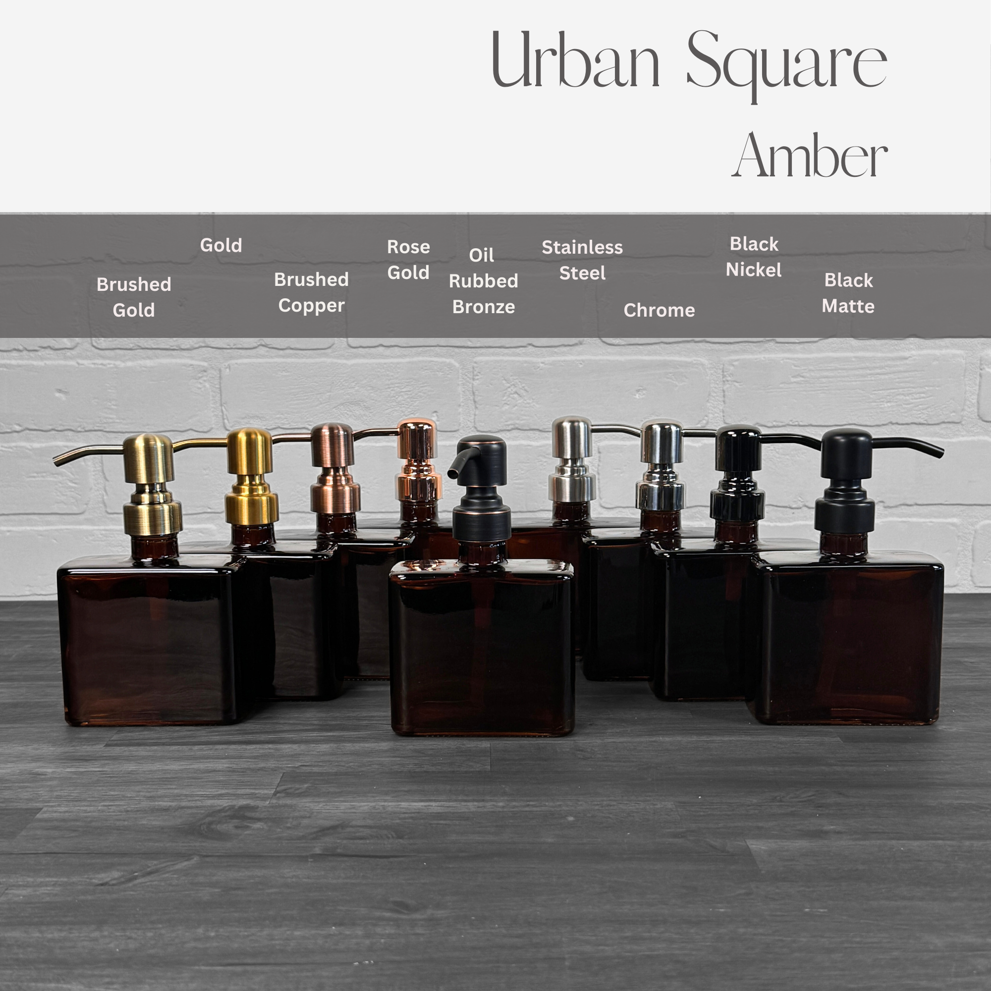 Urban Square Recycled Glass Soap Dispenser