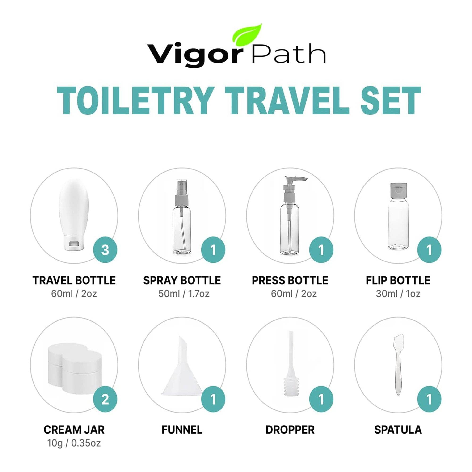 11-Piece Travel Bottle Set for Toiletries - Pastel