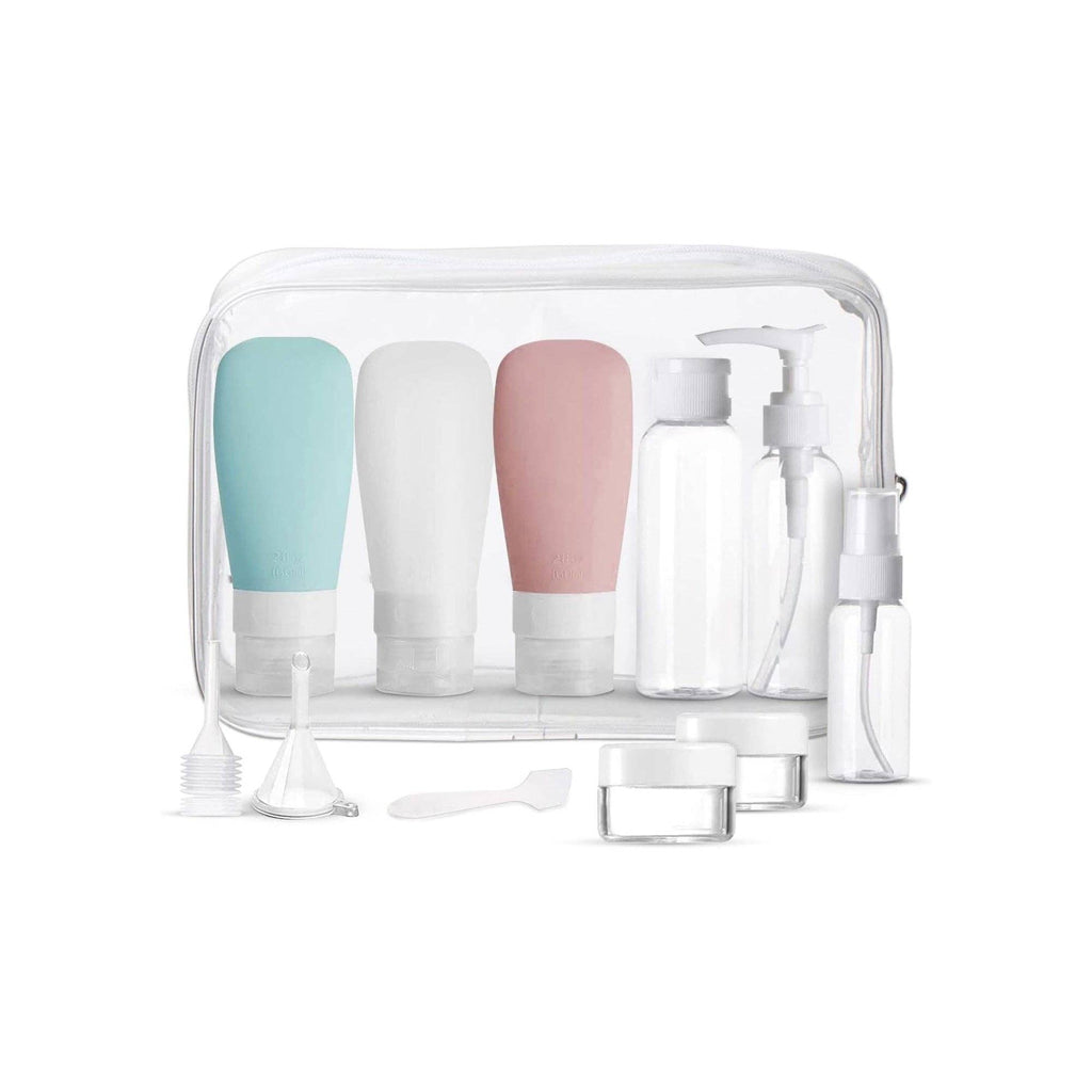 11-Piece Travel Bottle Set for Toiletries - Pastel