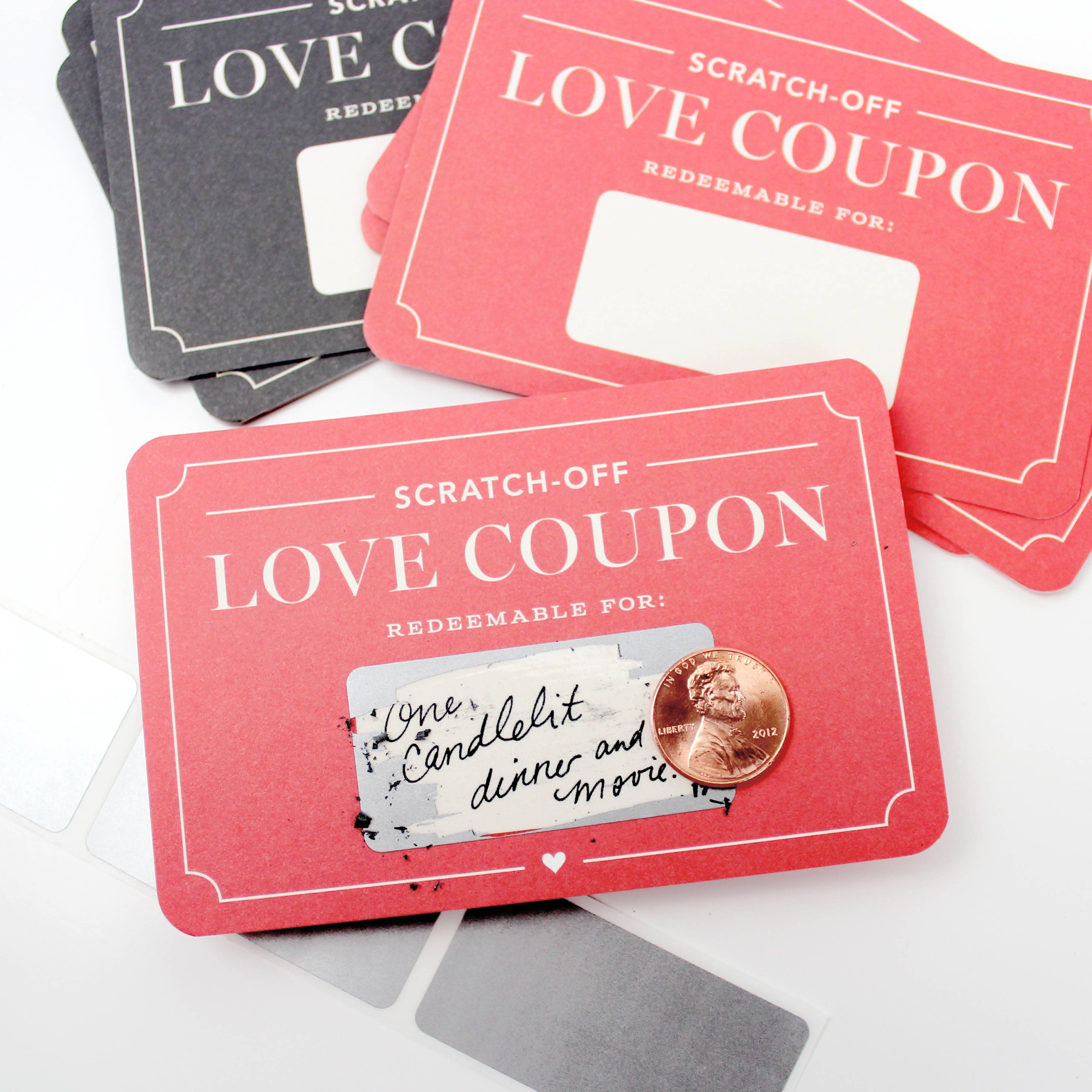 Scratch-off Vouchers - Love Coupons