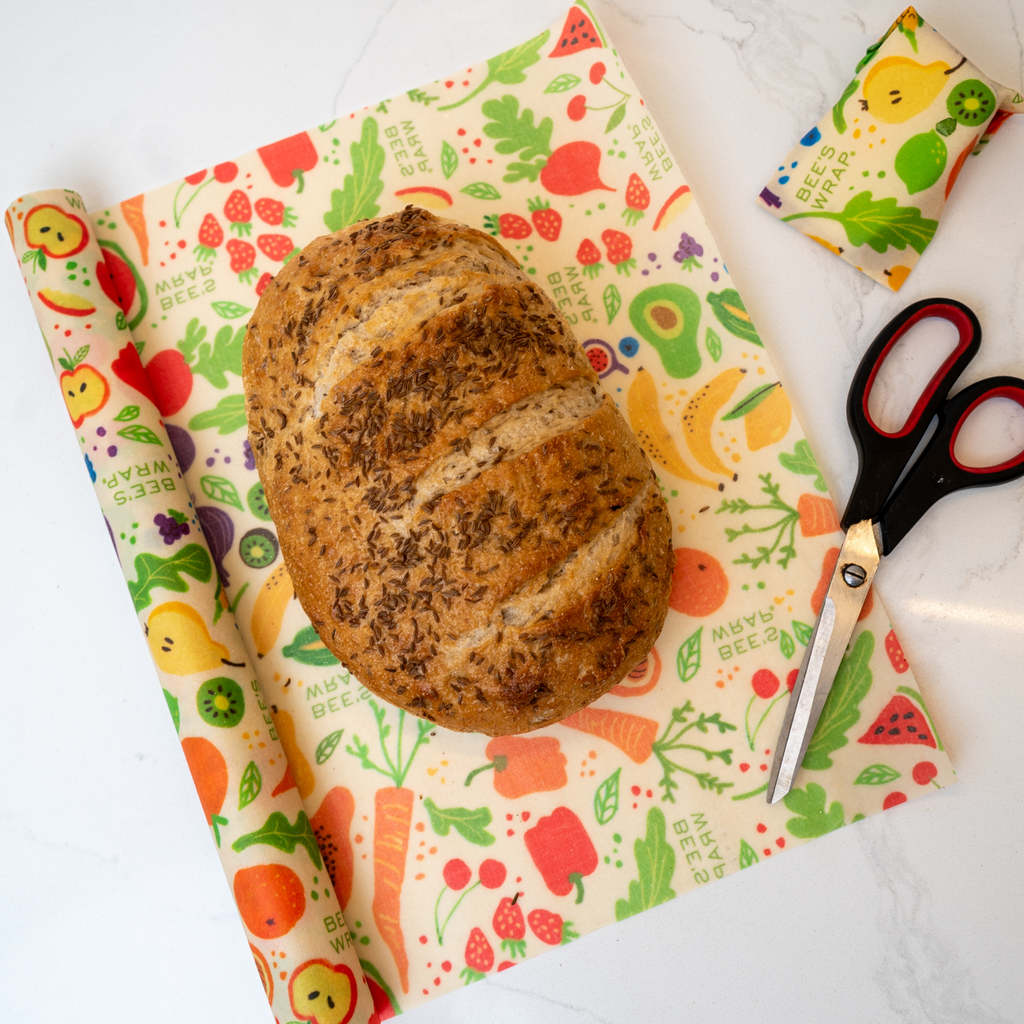 Bees Wrap Reusable Beeswax Food Wrap Roll - Garden Party