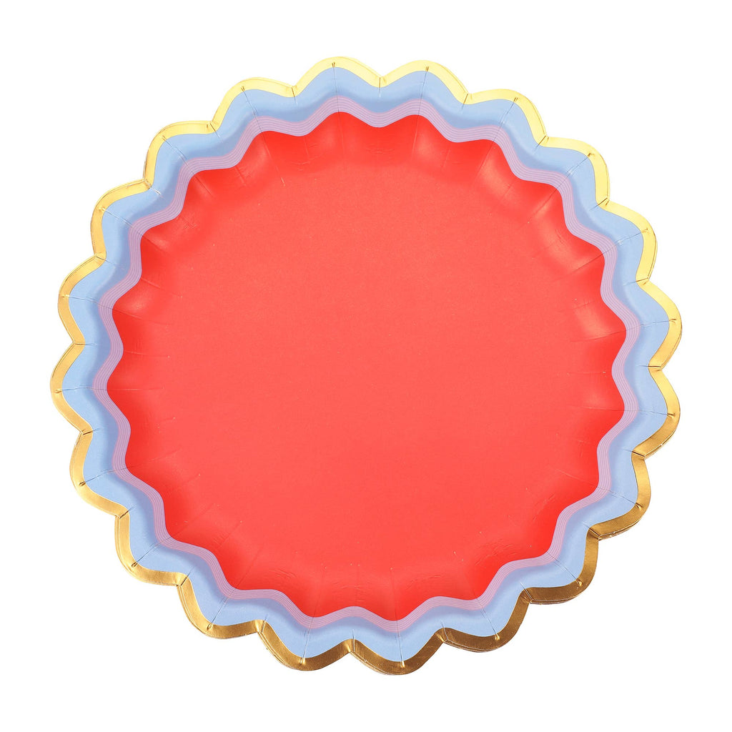 Rainbow Ric Rac Assorted Dessert Plate Set