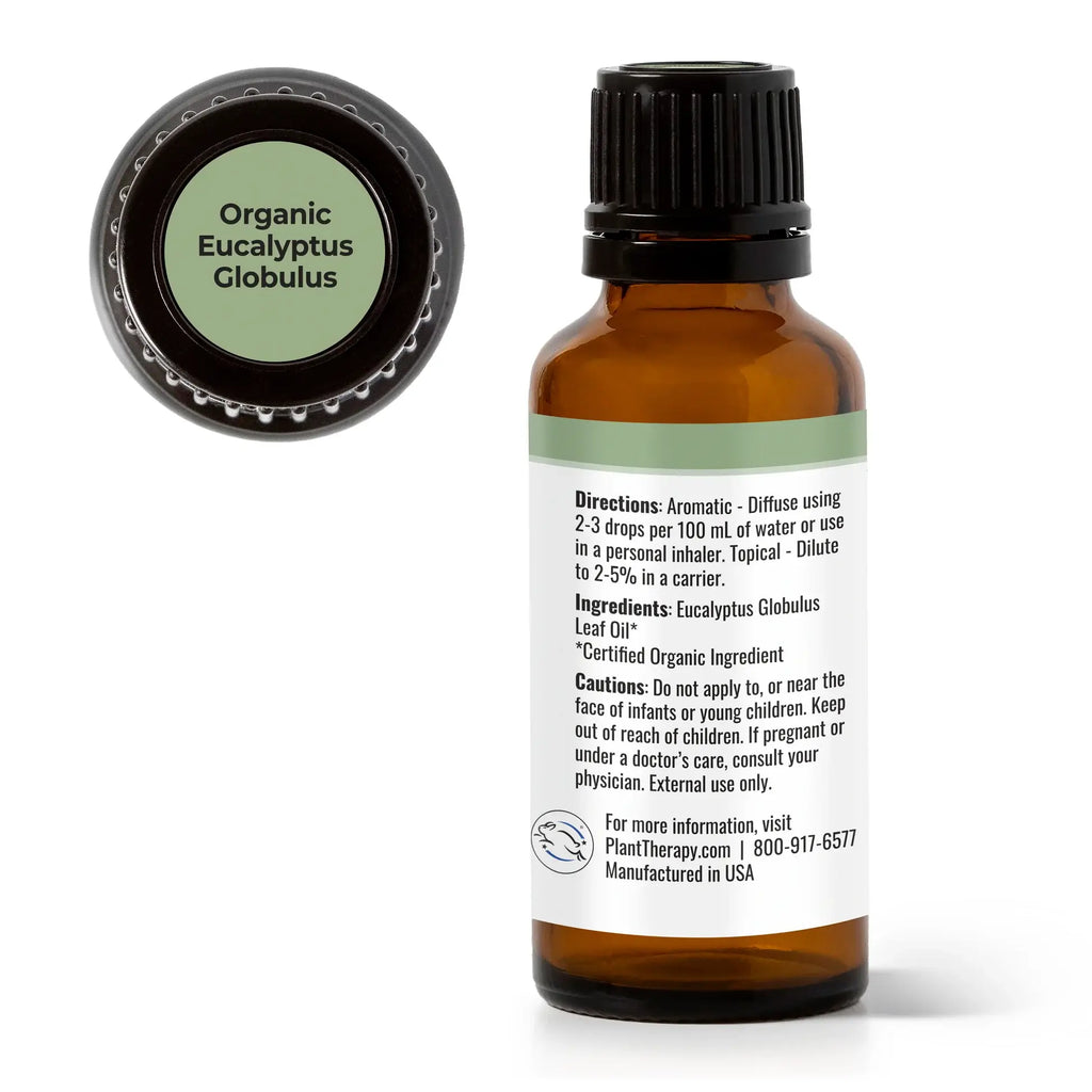 Organic Eucalyptus Globulus Essential Oil 30 mL