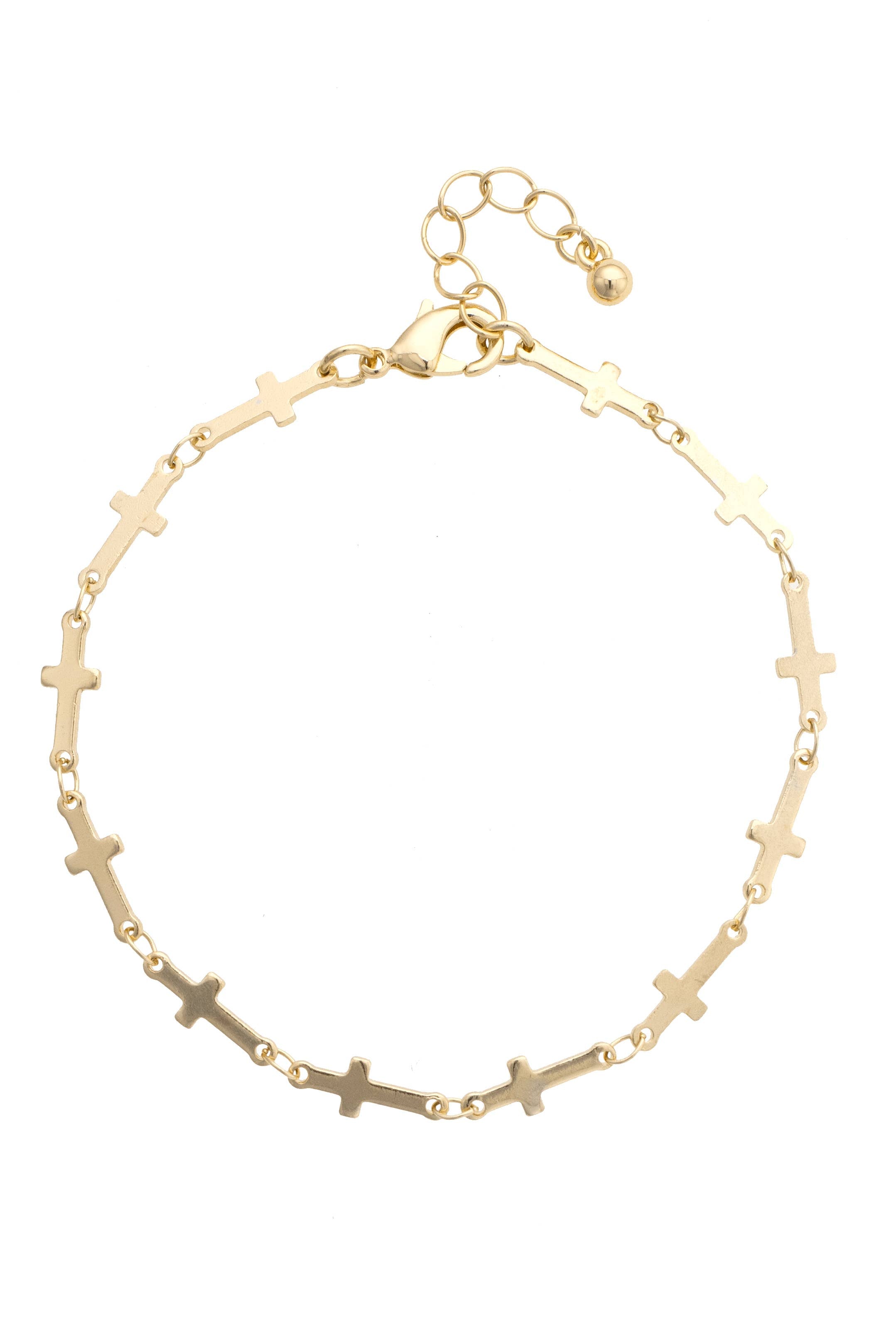 Demi Cross Linked Bracelet in Shiny Gold