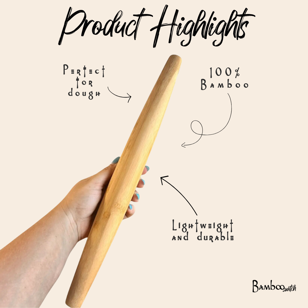 Large Bamboo Rolling Pin