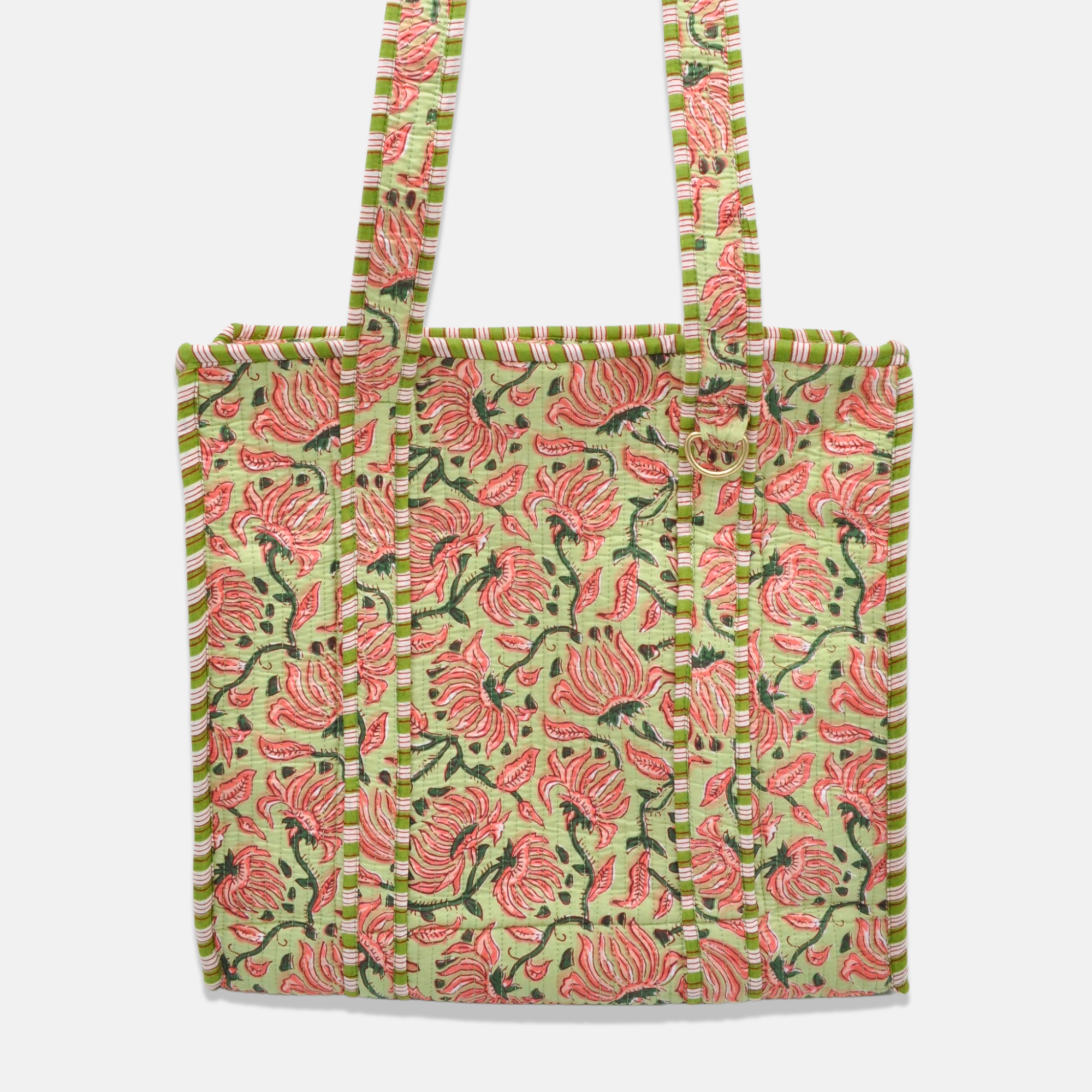 Cotton Floral Tote, Hydrangea and Chrysanthemum
