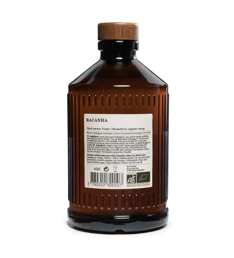 Bacanha Organic Strawberry Syrup 13.5oz