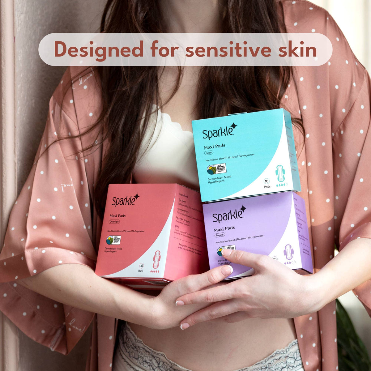 Sparkle Plant-based Maxi Pads - Super 10ct - For Day time