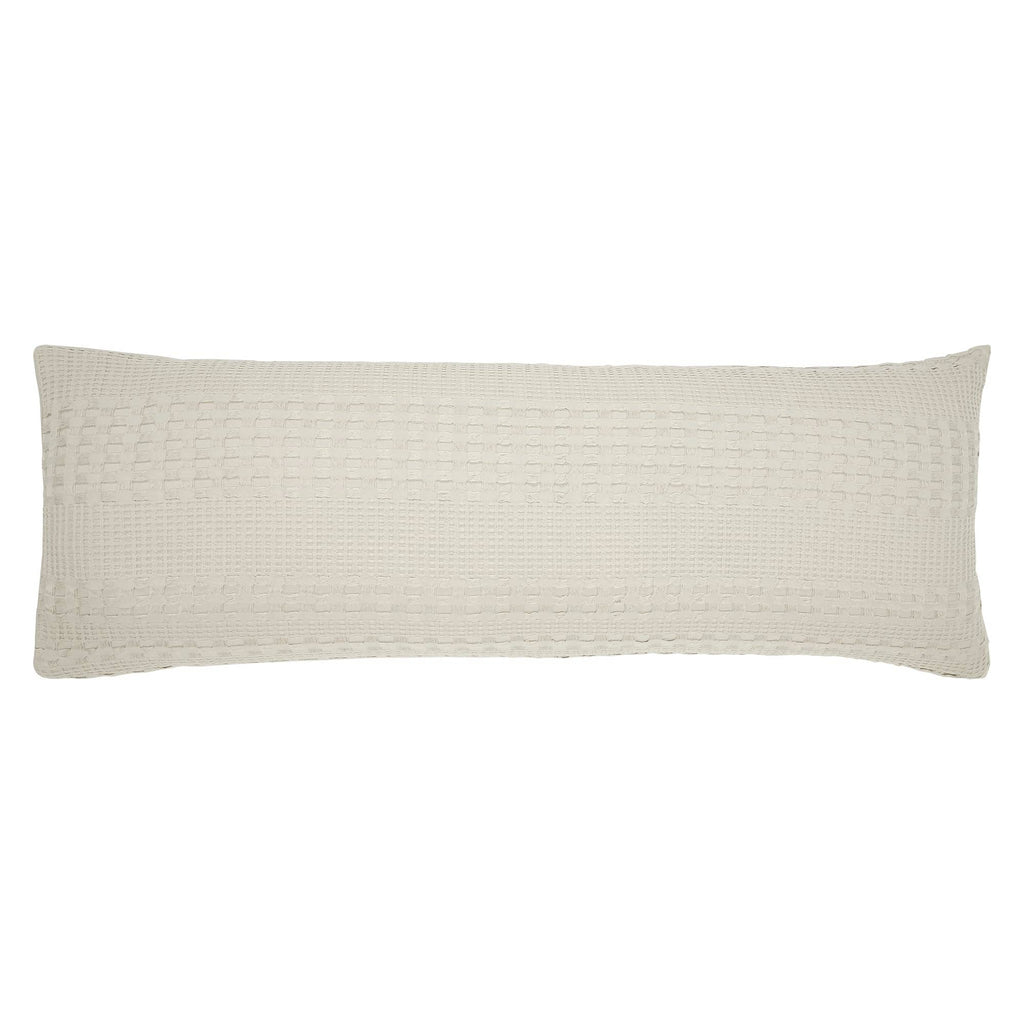 VHC Brands Waffle Weave Natural Body Pillow Cover, 20x54 - Farmhouse Boho Decorative Throw Pillow Sham