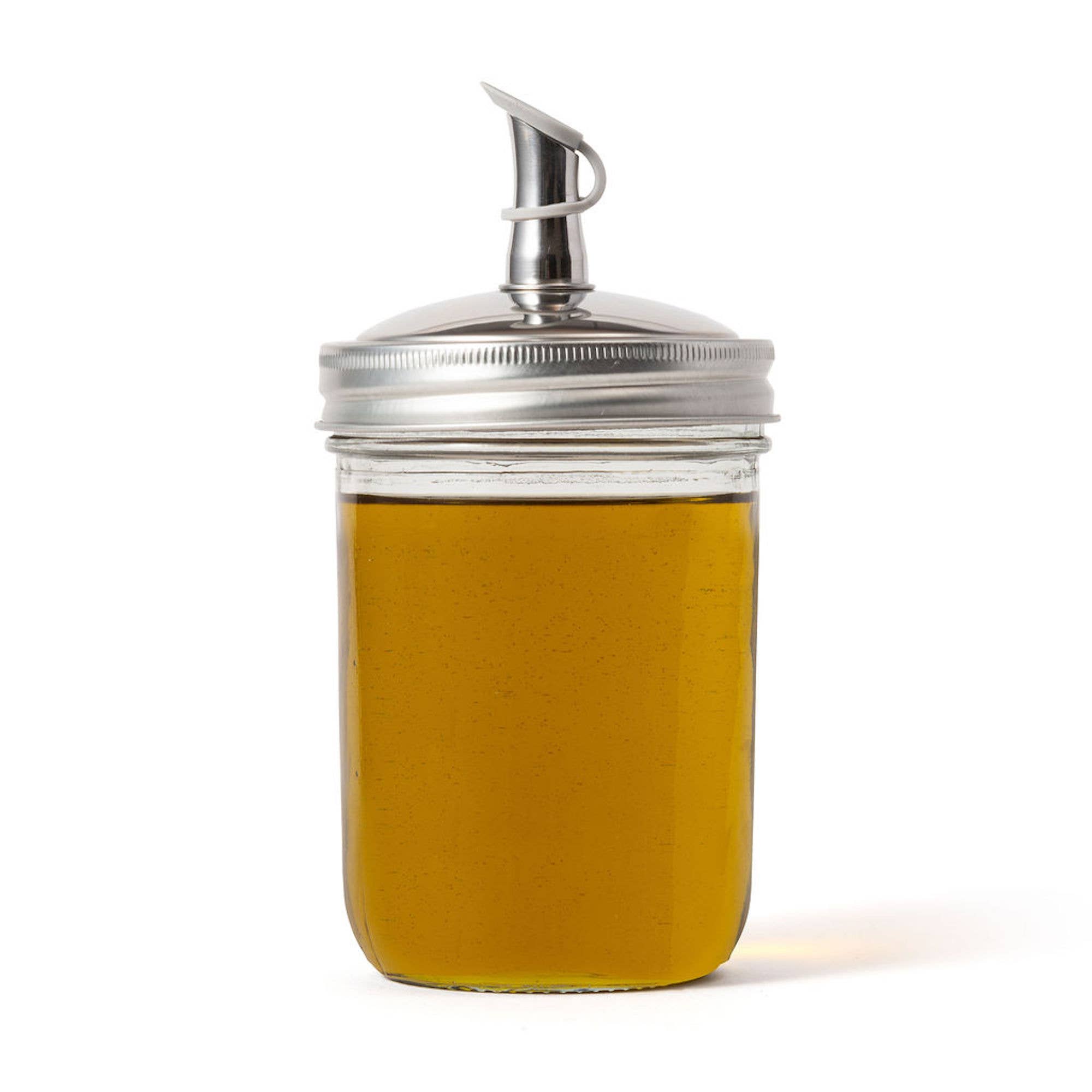Jarware Oil Cruet Lid for Wide Mouth Mason Jar