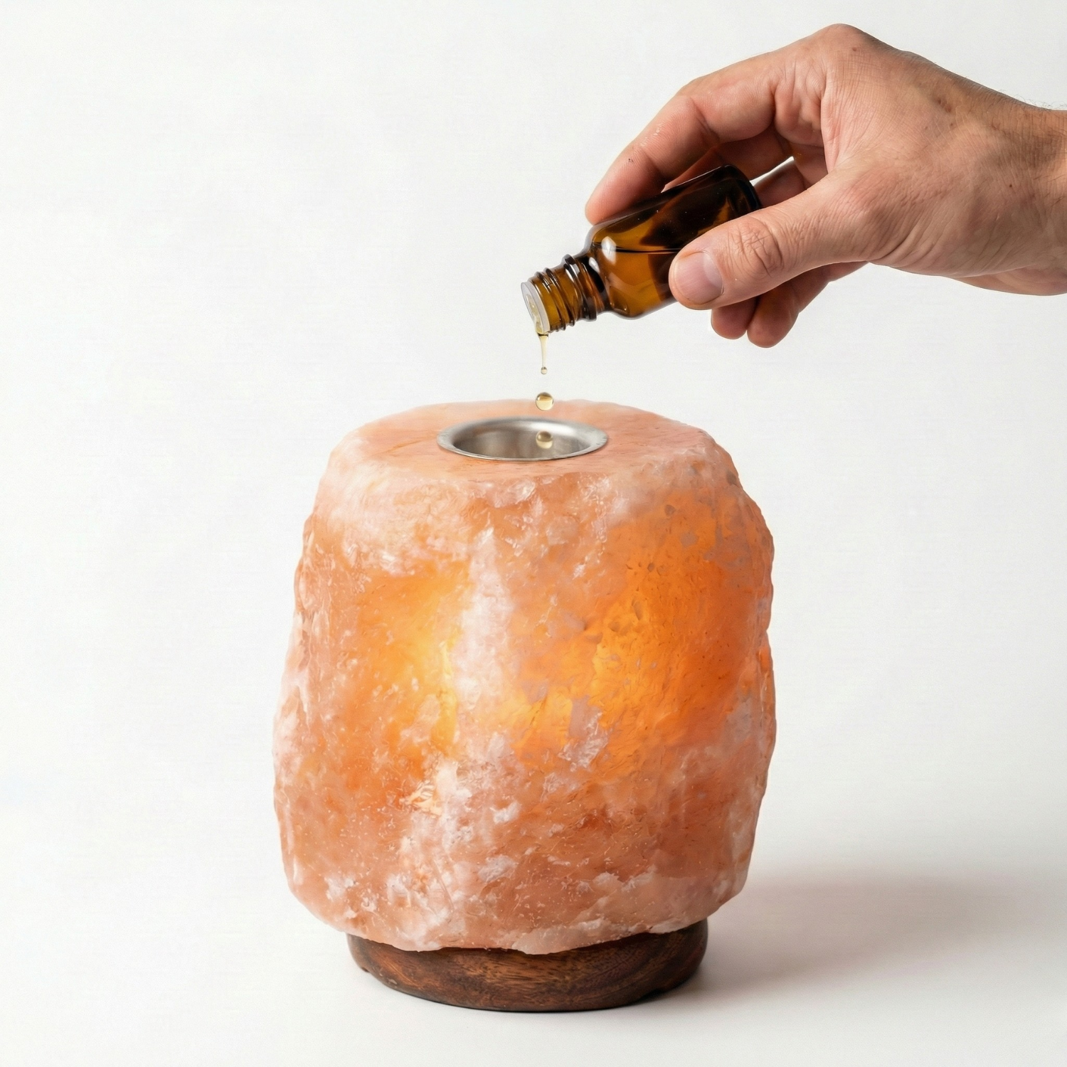 Himalayan Salt Lamp with Aromatherapy Tray