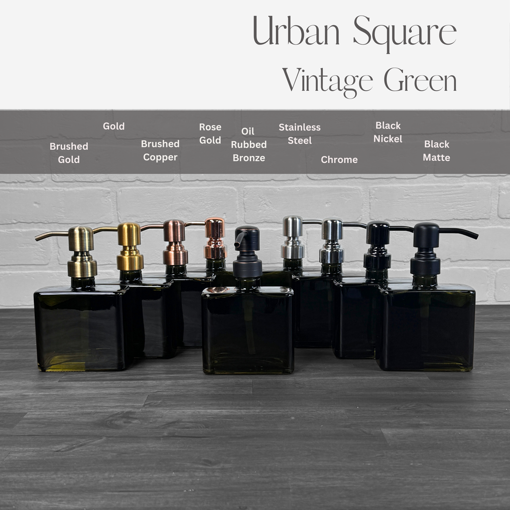 Urban Square Recycled Glass Soap Dispenser