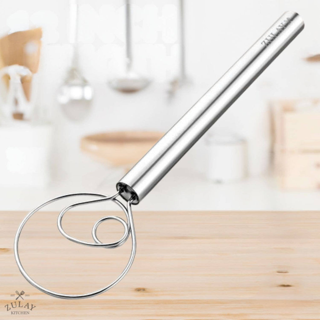 Danish Dough Whisk Stainless Steel - Single Eye Dough Hook