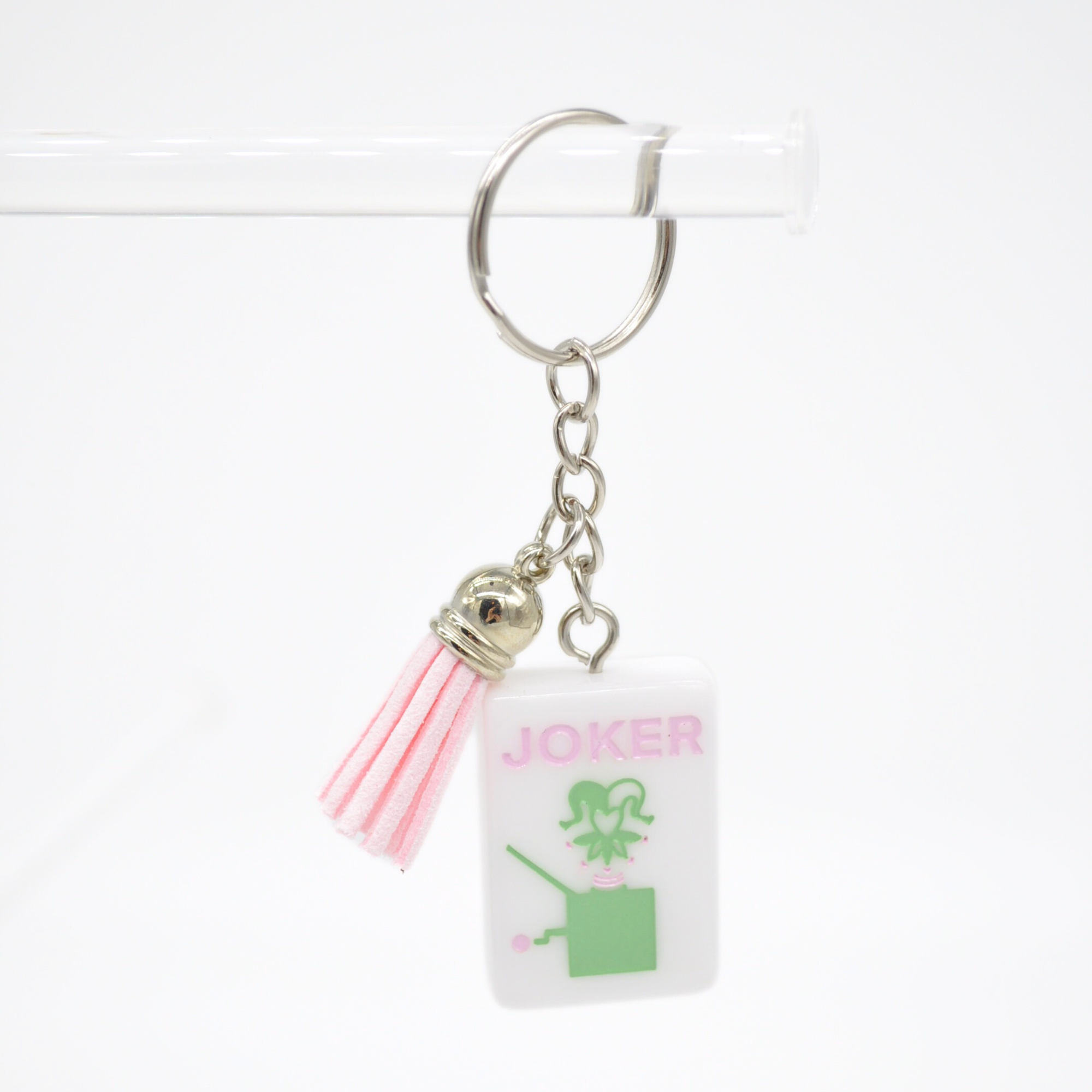 Joker Mahjong Tile Keychain
