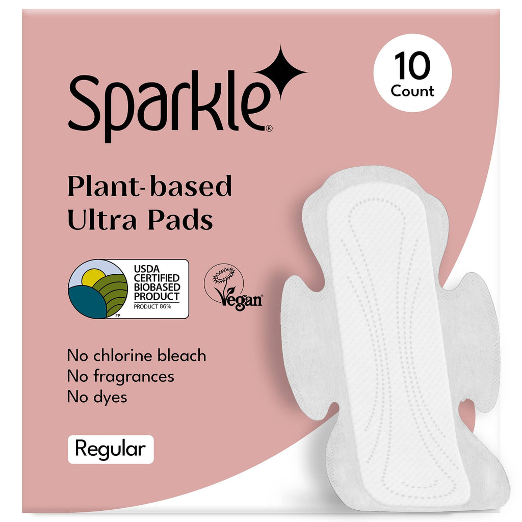 Sparkle Plant-based Ultra Thin Pads Regular 10ct Light Days
