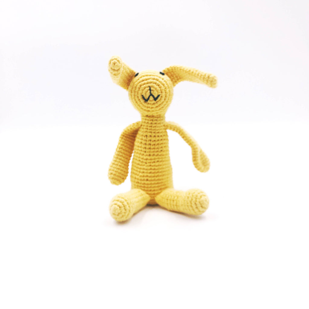 Handmade Sweet “My First Bunny” Baby Rattle – Organic Cotton