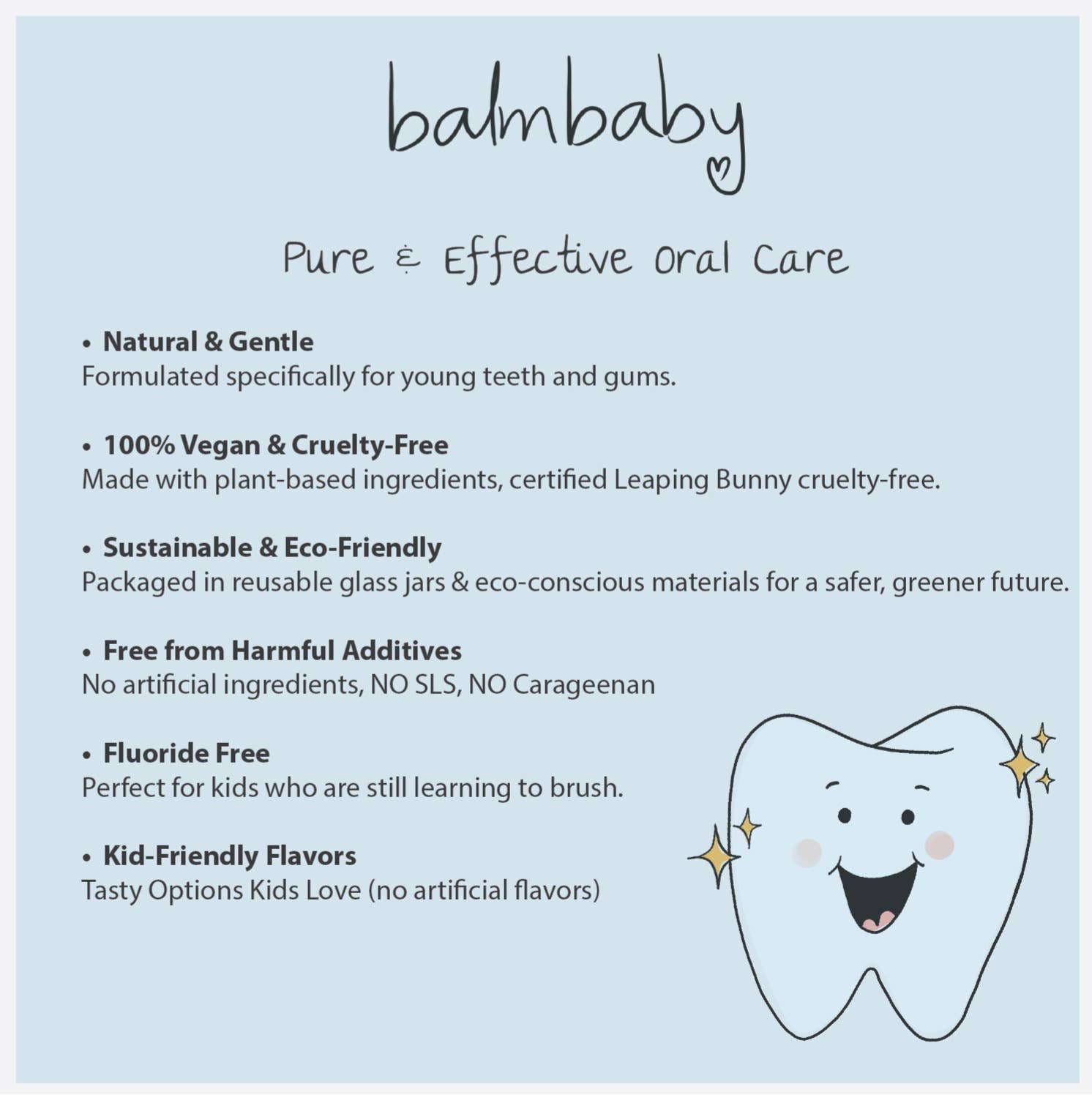 Balm Baby -  All Natural Kids Toothpaste - w/ Pump