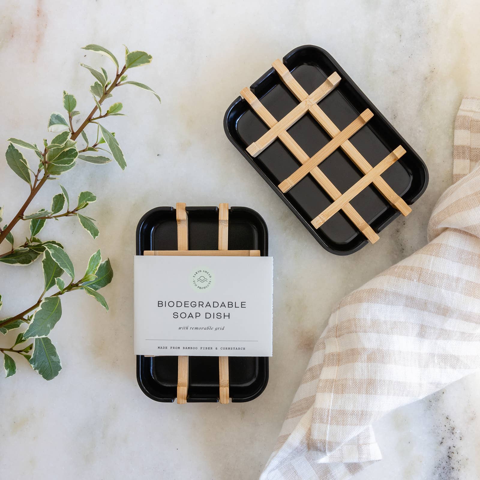 Earth Ahead Biodegradable Soap Dish Tray - Black