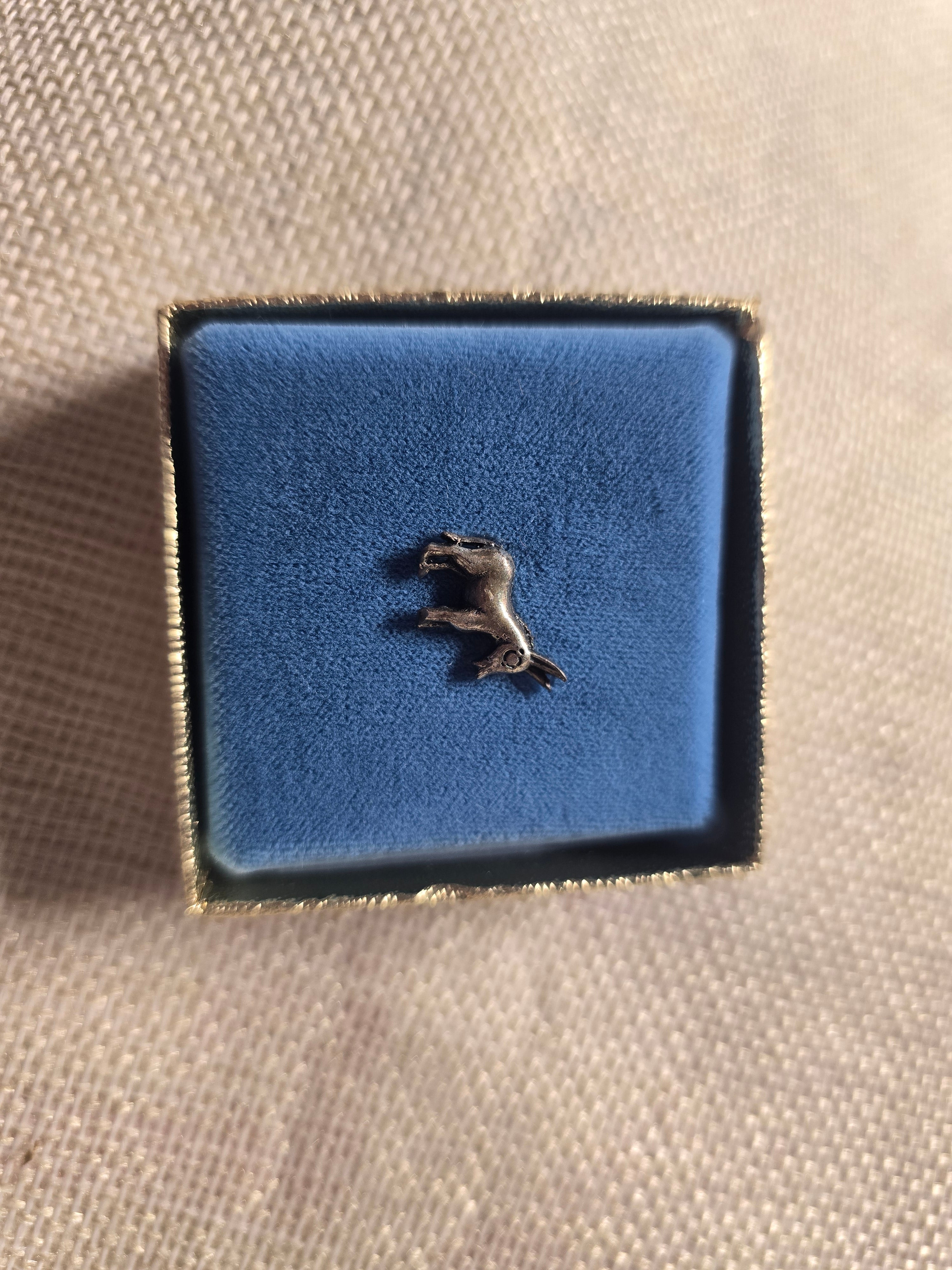 Vintage Sterling / Silver-Tone Democratic Donkey Lapel Pin