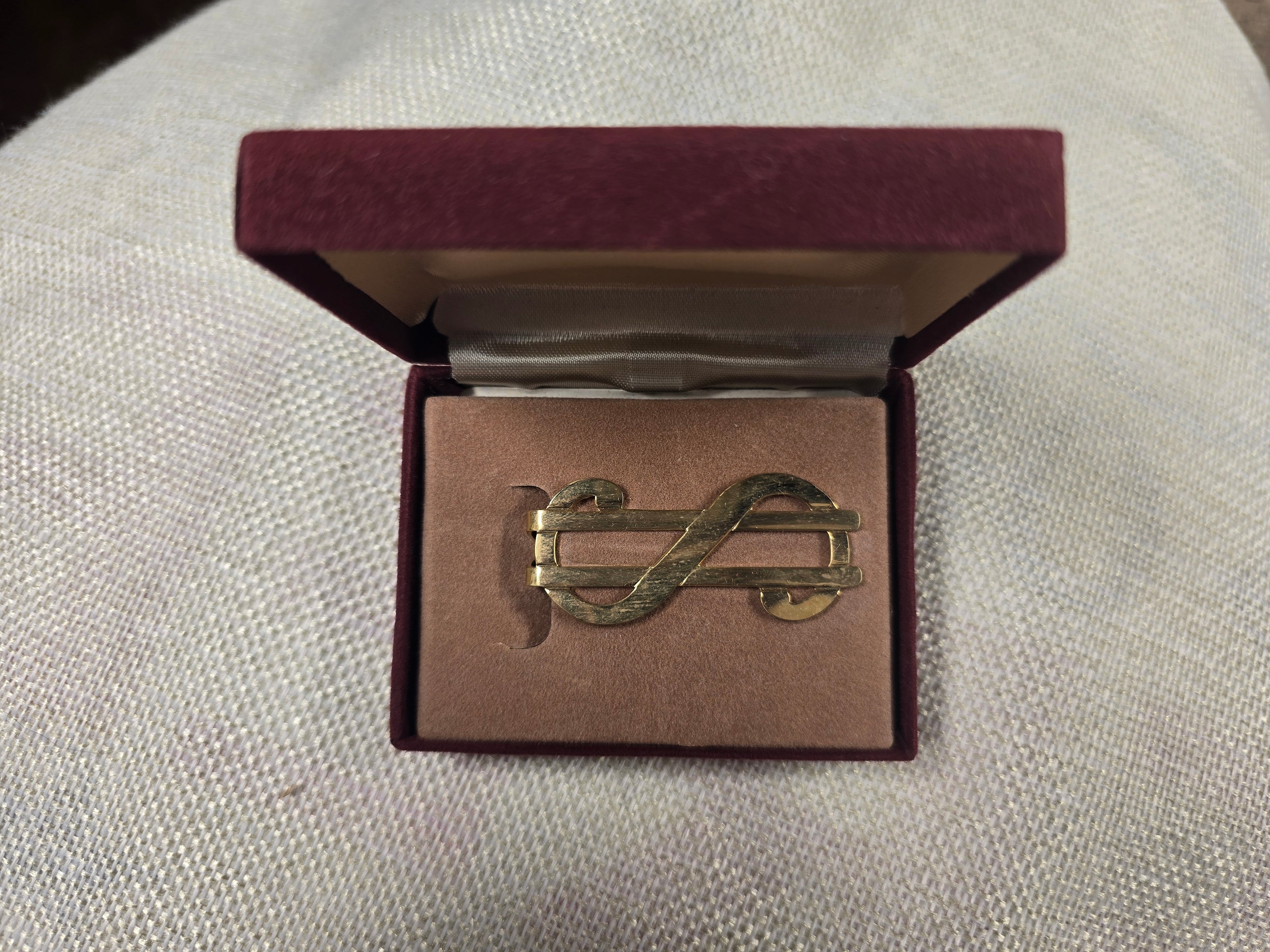 Vintage Gold-Tone Dollar Sign Money Clip