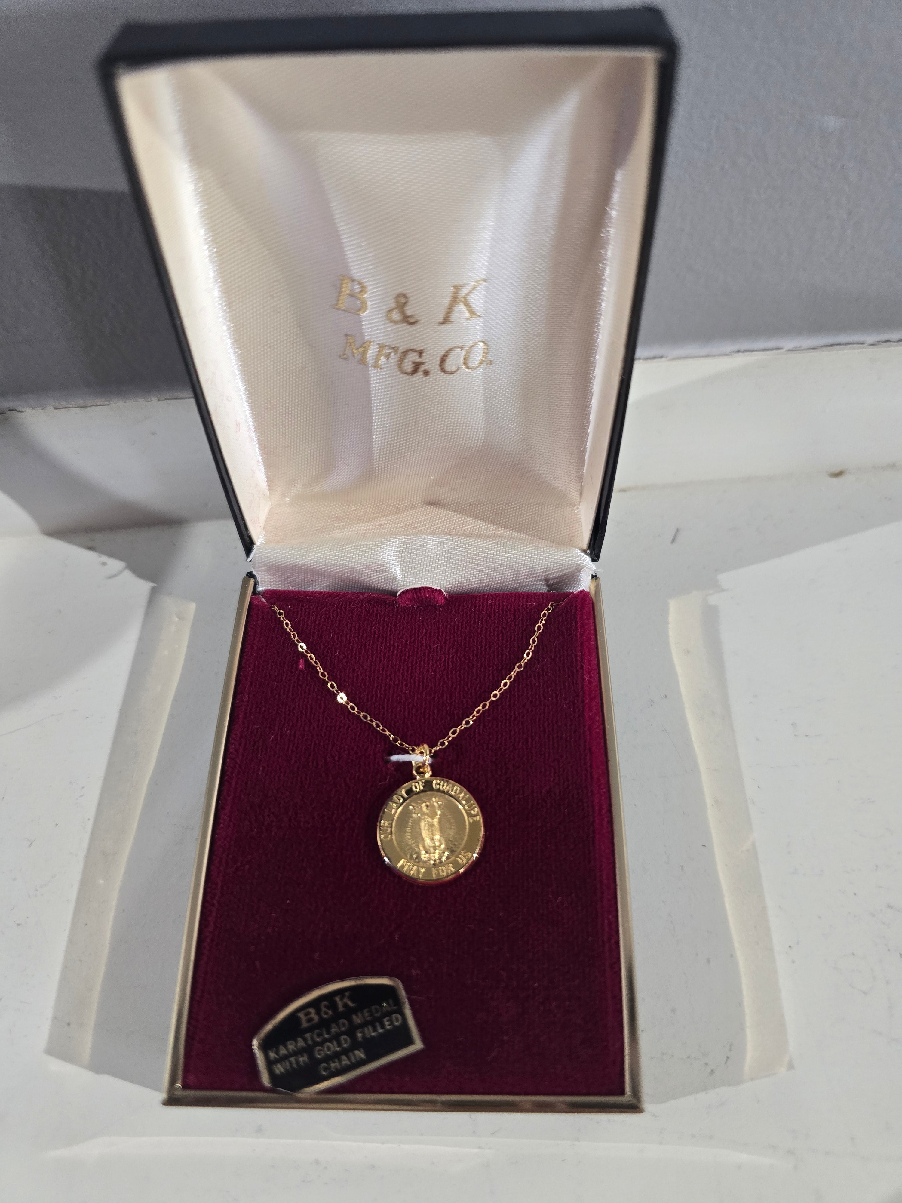 Vintage Our Lady of Guadalupe Pendant Necklace
