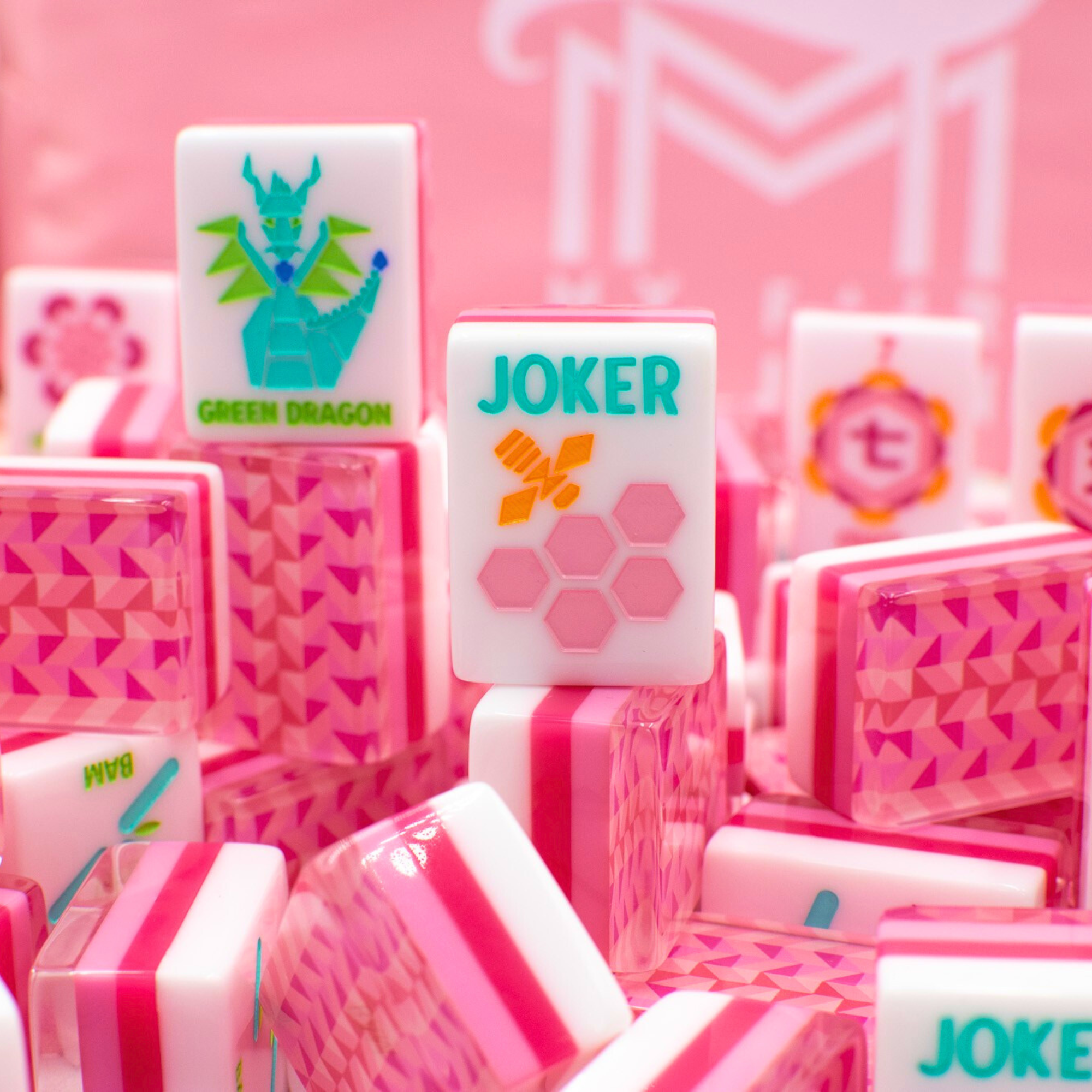 Crystal Prism Pink | Mahjong with Bold Angles and Vibrant Vibes