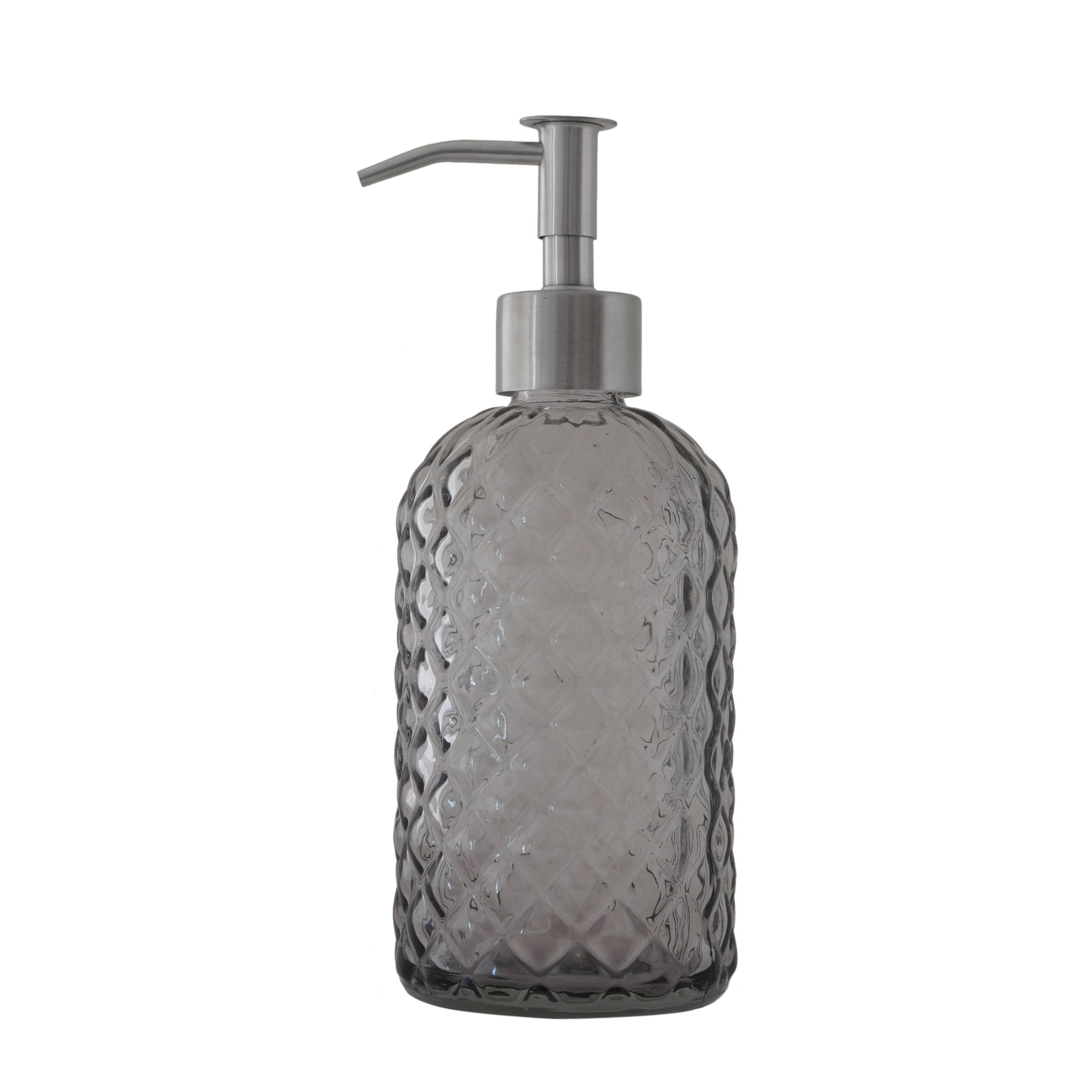 Slim Pump Diamond Lattice Glass Liquid Soap Dispenser