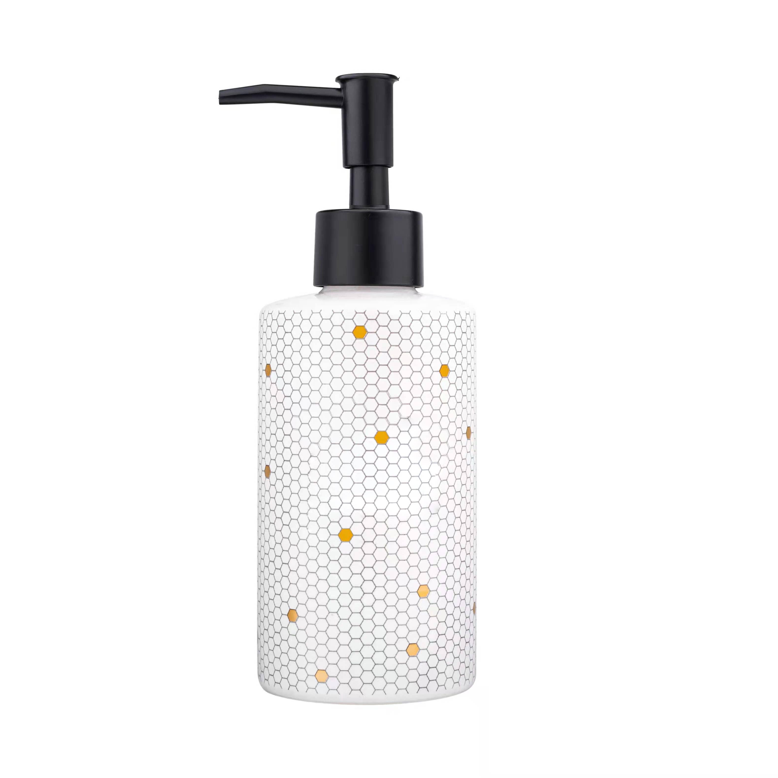8.5oz Honeycomb Tile Dish Soap Dispenser