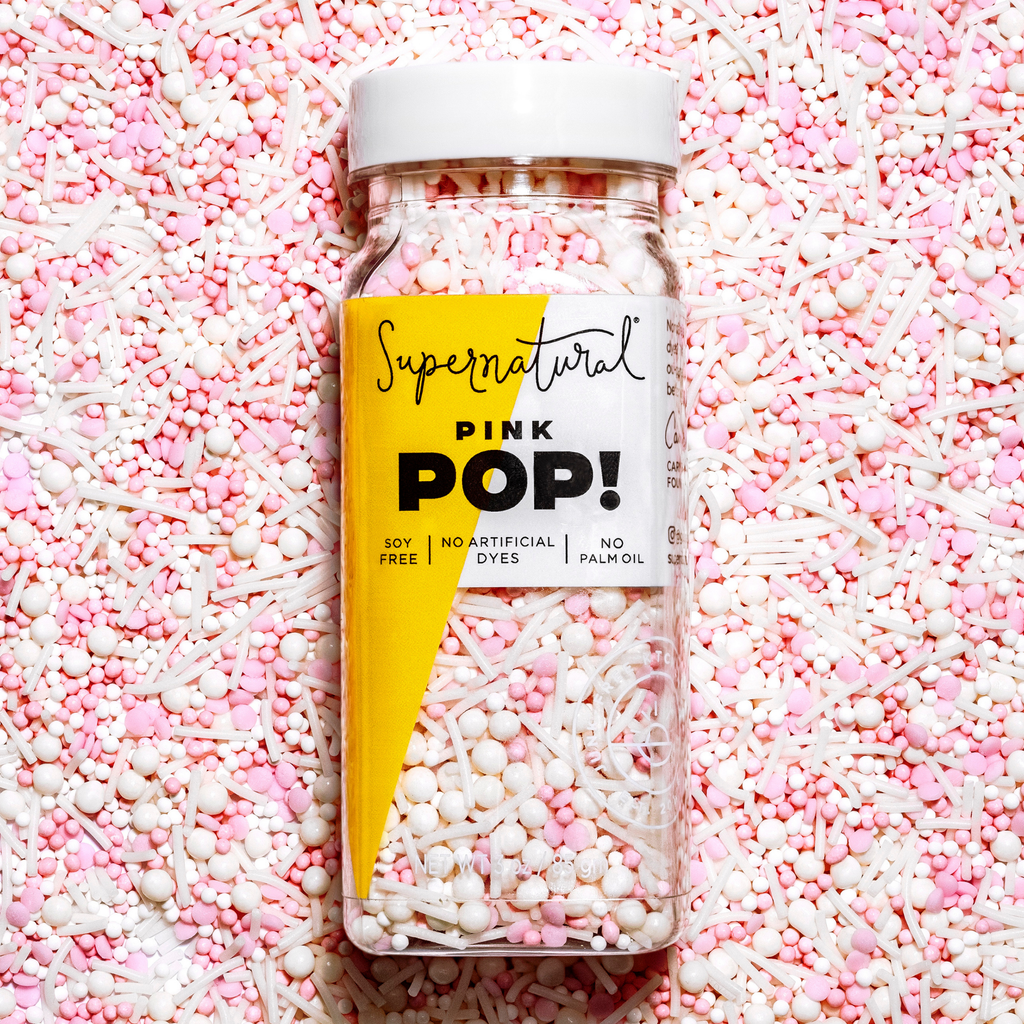 Dye-Free Pink Pop! Nonpareils Sprinkles