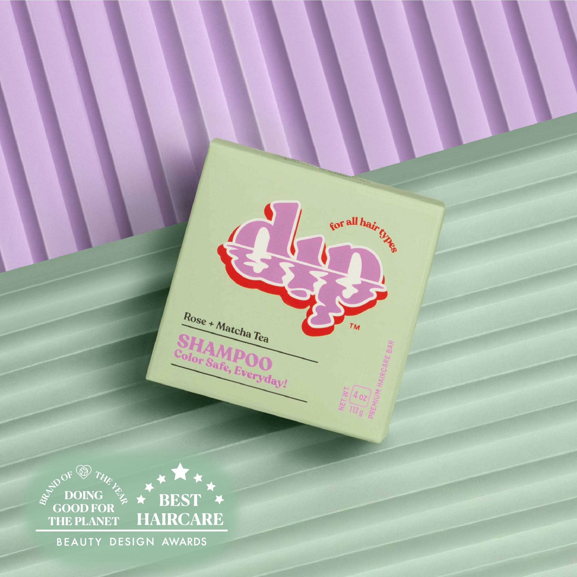 Dip Shampoo Bar: Color Safe, Everyday - Rose & Matcha Tea