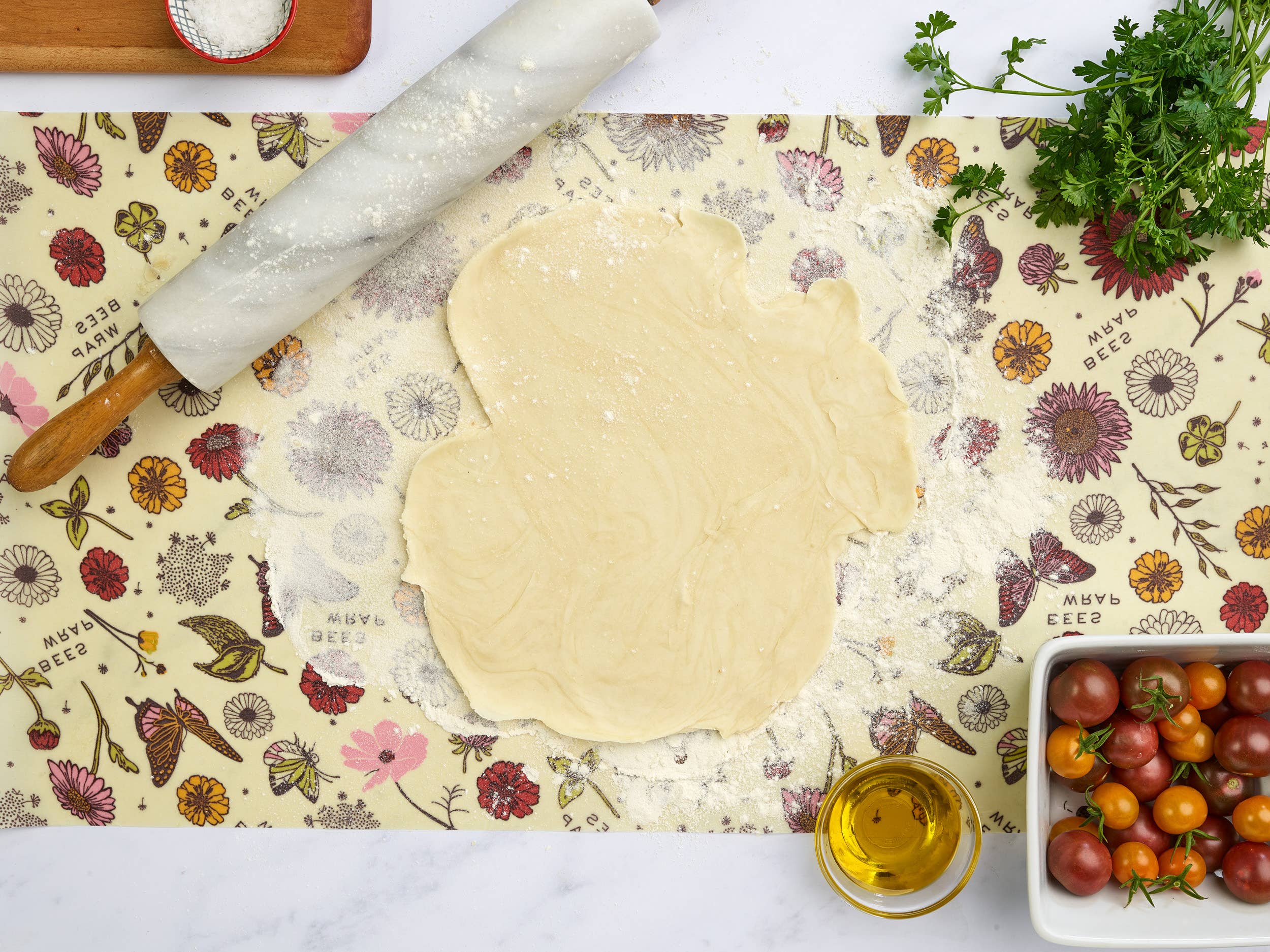 Cut-to-Size Roll Beeswax Food Wrap - Meadow Magic