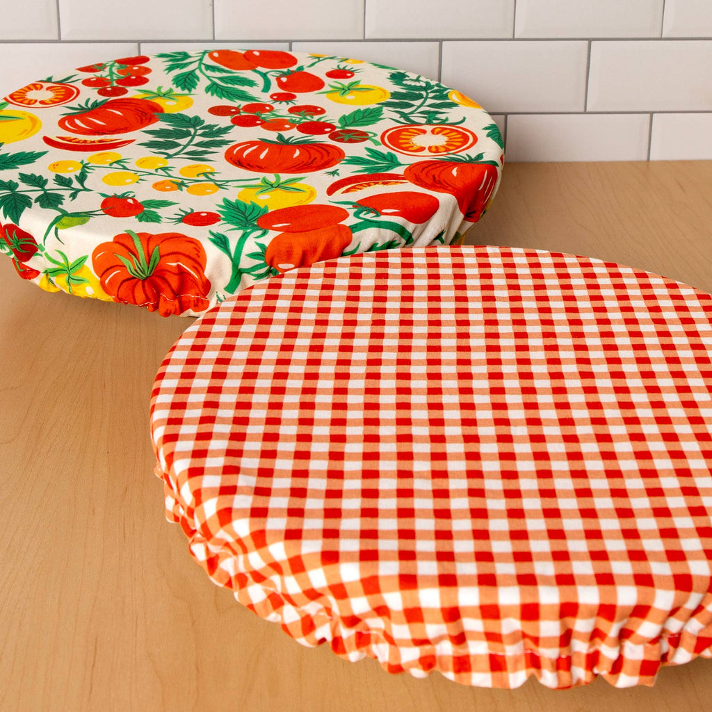 Tomato Vine Reusable Fabric Bowl Cover Set