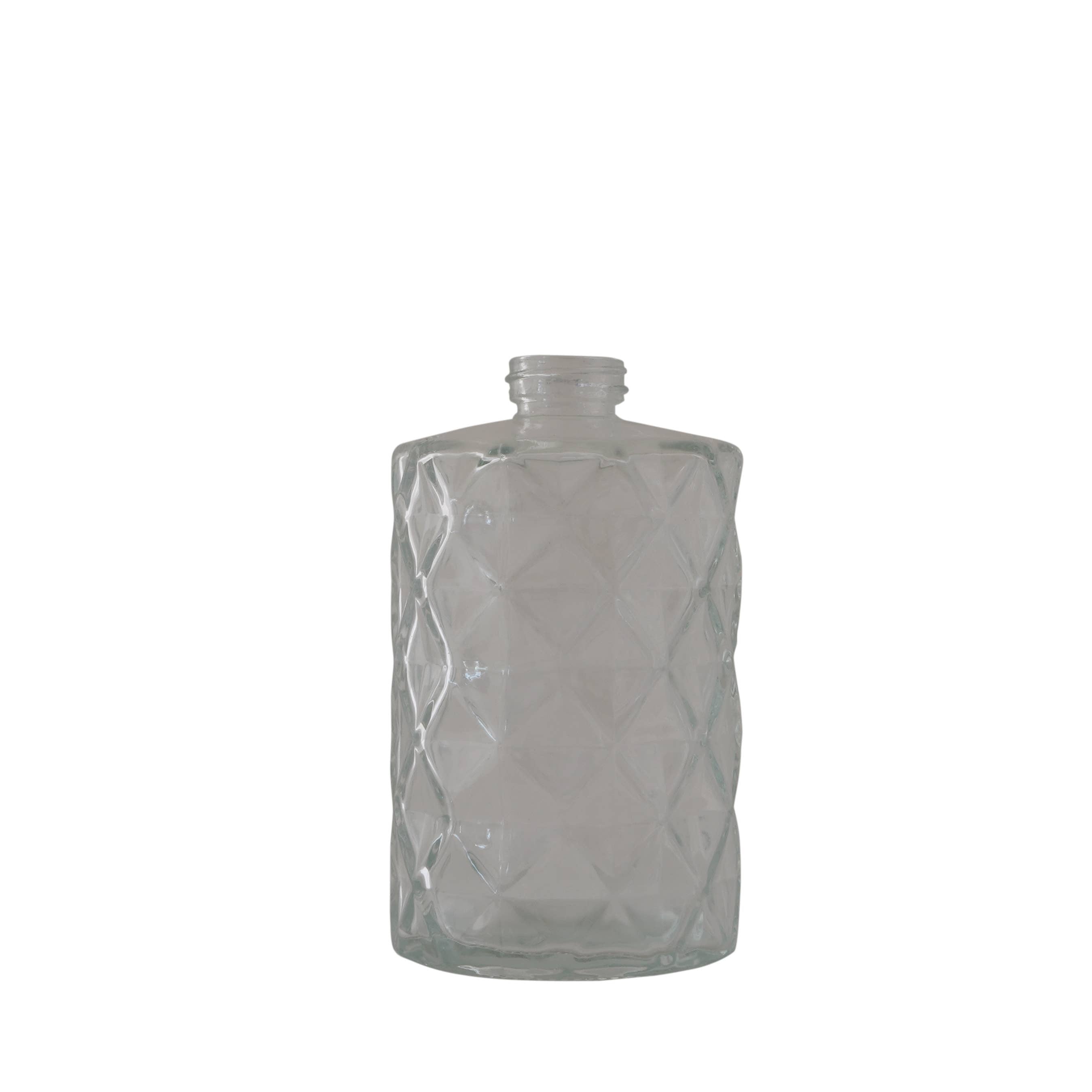Diamond Pattern Glass Bottle Only - 28-400 Threading