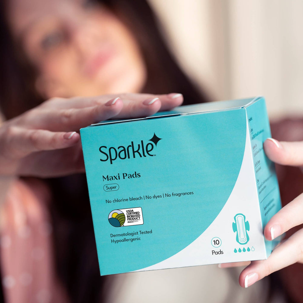 Sparkle Plant-based Maxi Pads - Super 10ct - For Day time