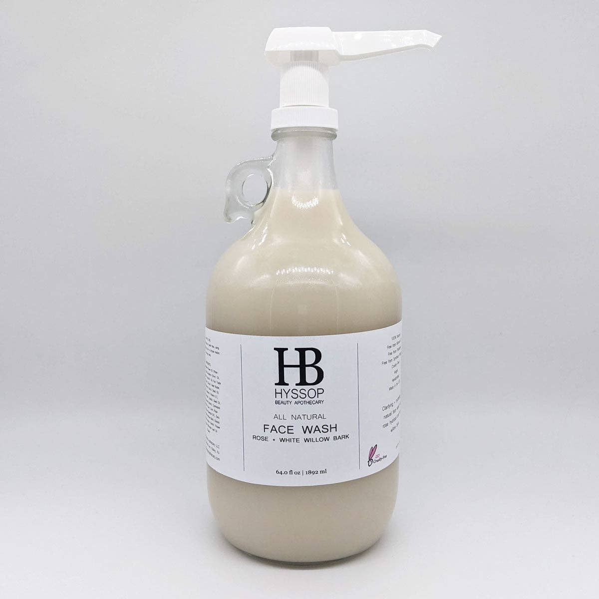Hyssop Beauty Apothecary Bulk Face Wash (Rose + White Willow Bark)