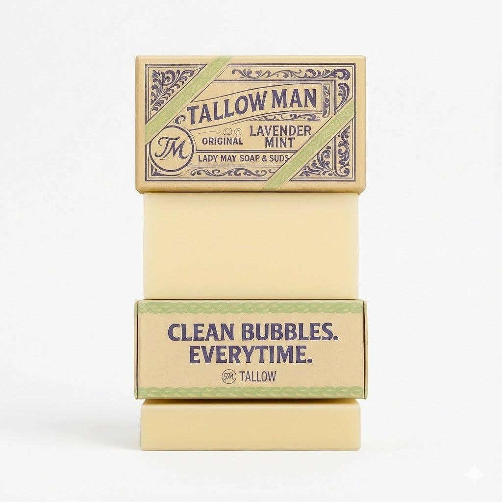 All-Natural Tallow Bar Soap - with Grass-Fed Beef Tallow