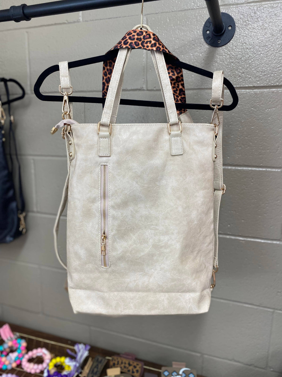 Softest Vegan Leather Backpack Convertible Crossbody Bag