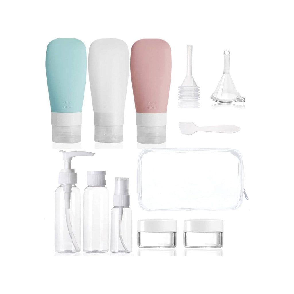 11-Piece Travel Bottle Set for Toiletries - Pastel