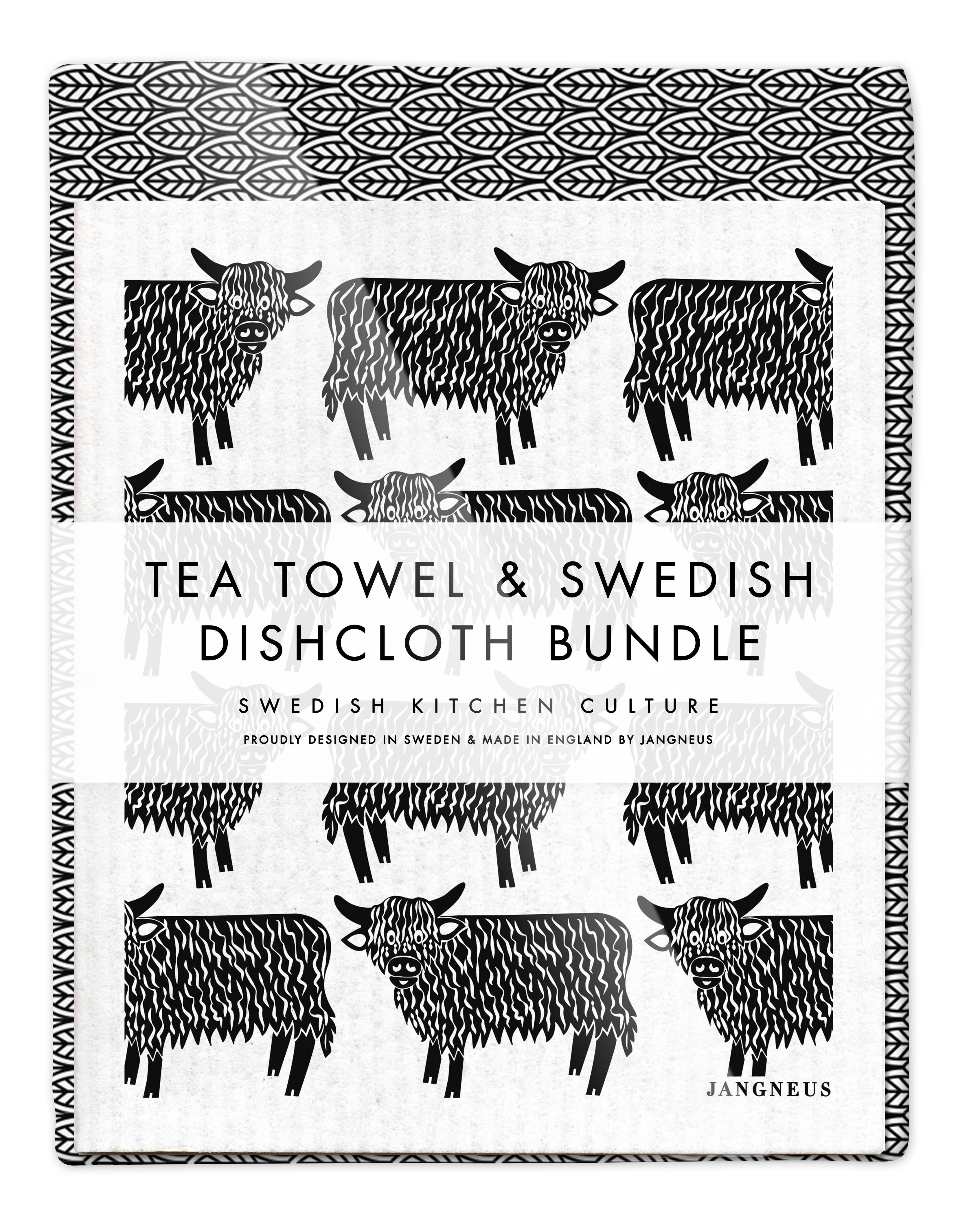 Bundle - Highland Cow - Leaves Black