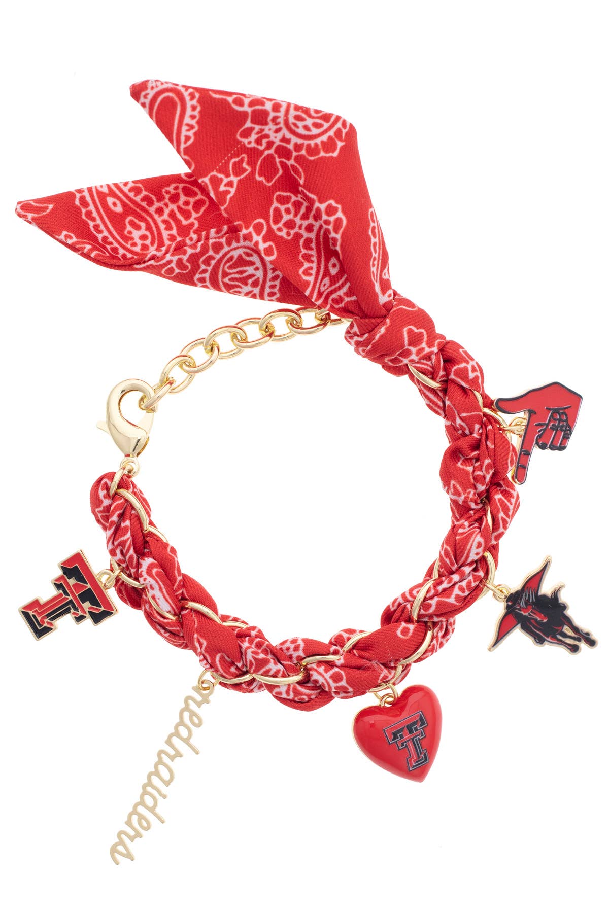 Texas Tech Red Raiders Bandana Charm Bracelet