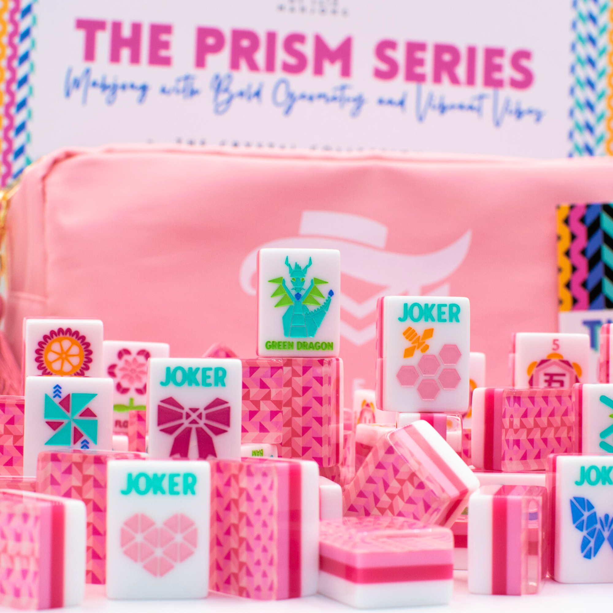 Crystal Prism Pink | Mahjong with Bold Angles and Vibrant Vibes