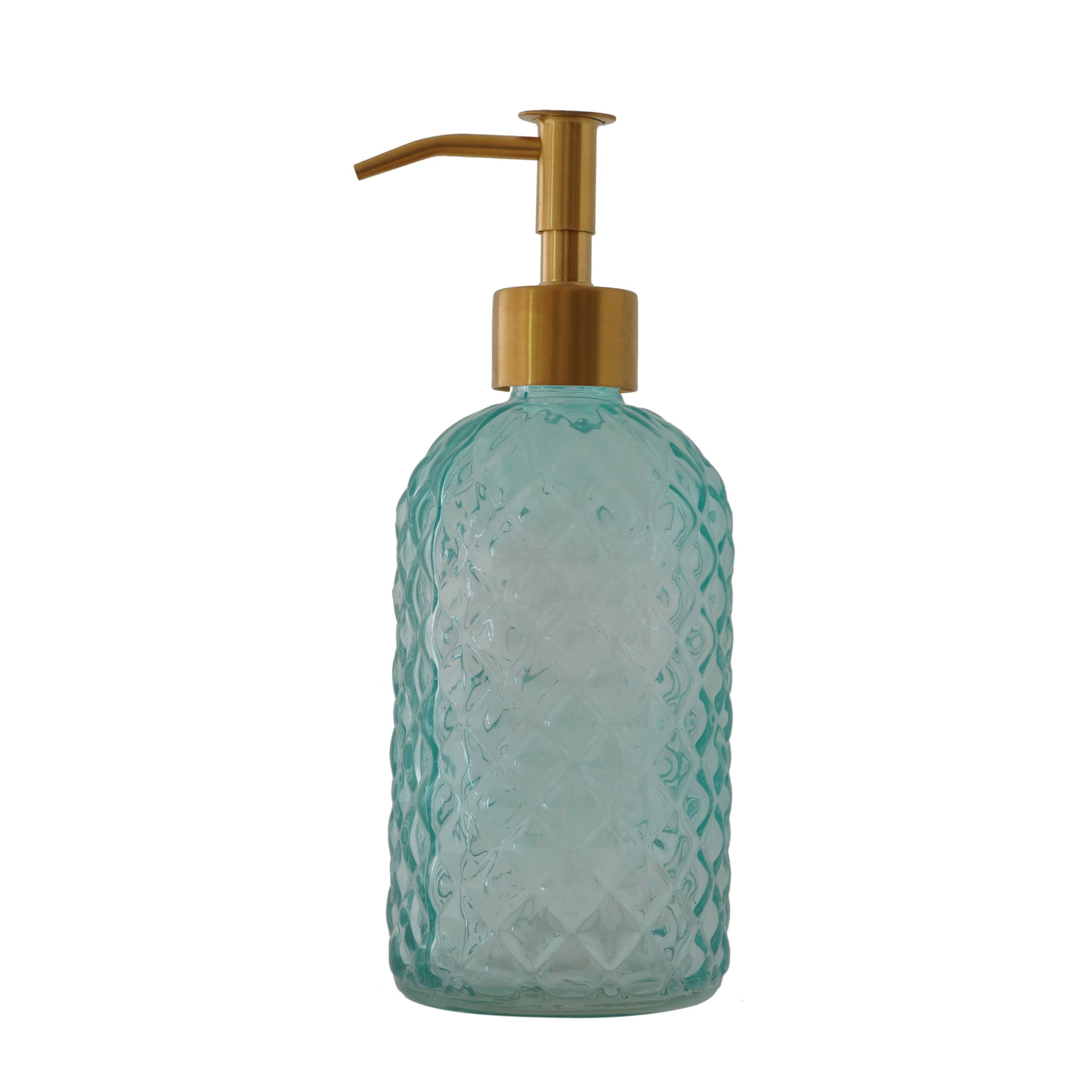 Slim Pump Diamond Lattice Glass Liquid Soap Dispenser