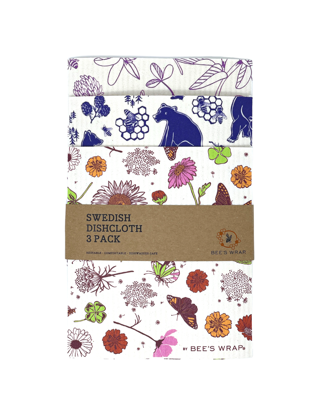 Swedish Dishcloth 3 Pack - Original Mixed Prints