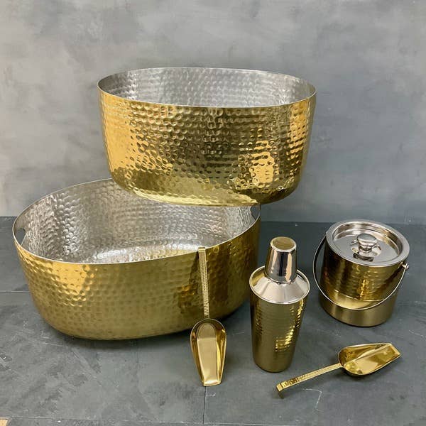 Gold Barware Set, S/6, 2