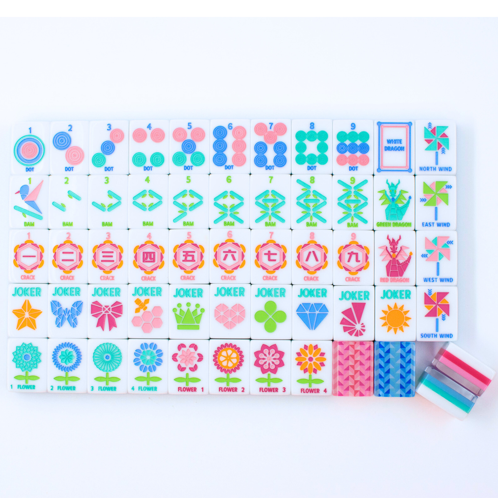 Crystal Prism Pink | Mahjong with Bold Angles and Vibrant Vibes