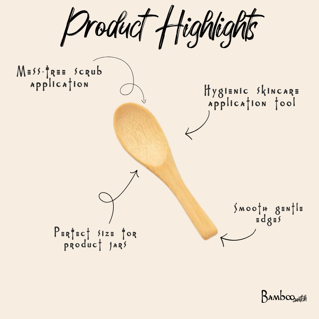 Bamboo Body Scrub Spoon | Mini Rounded Paddle