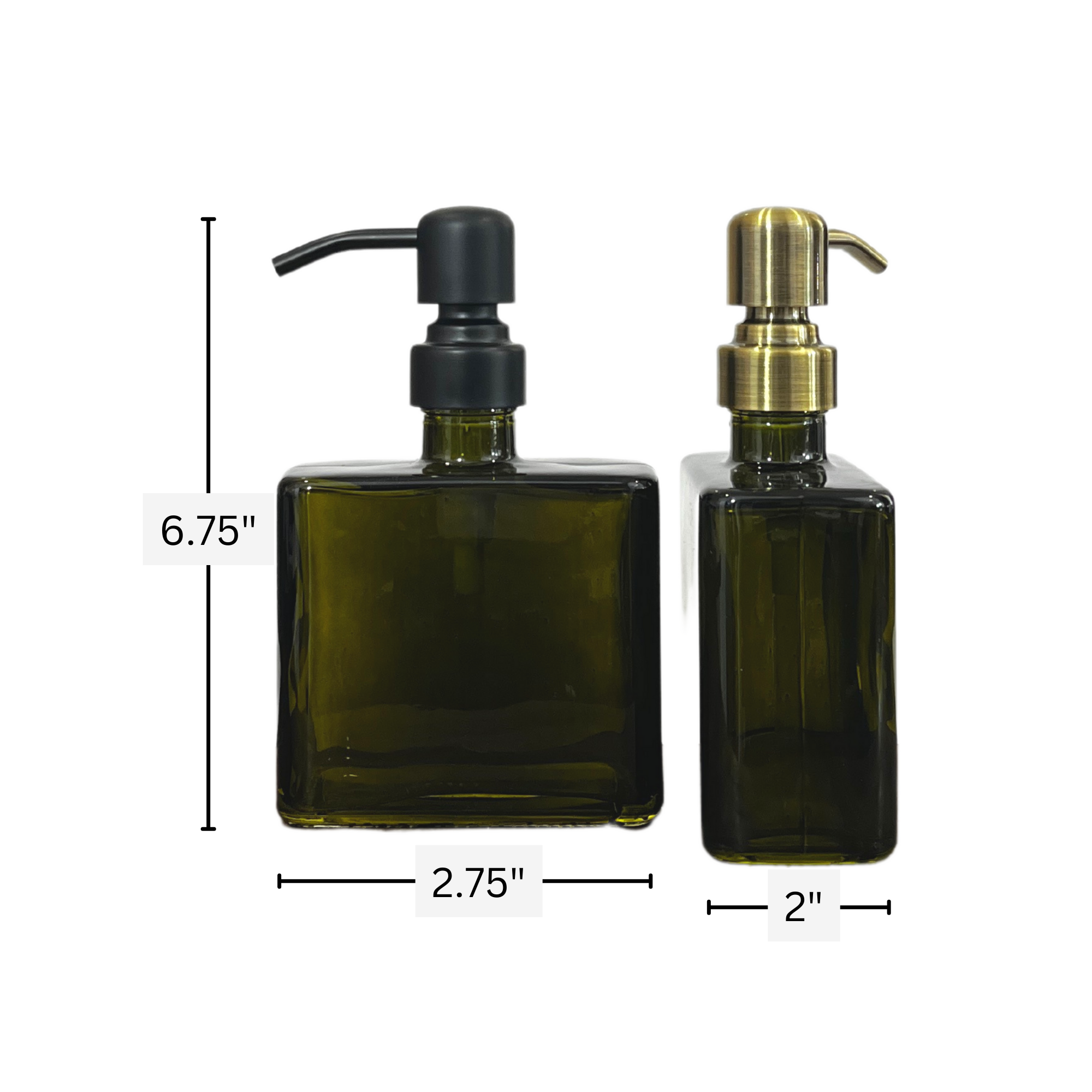 Urban Square Recycled Glass Soap Dispenser