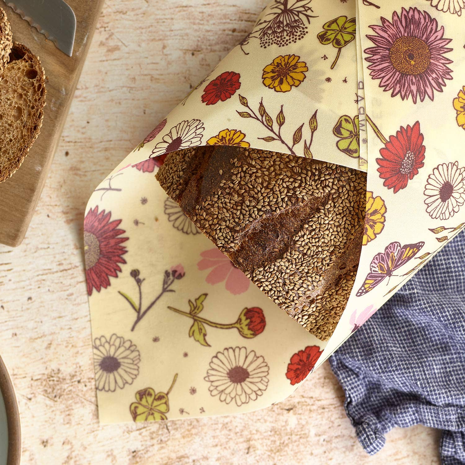Cut-to-Size Roll Beeswax Food Wrap - Meadow Magic