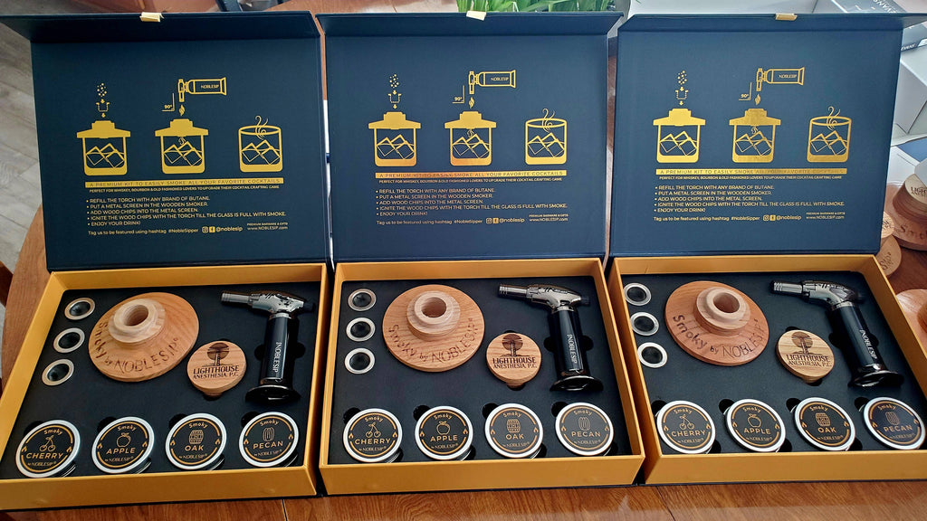 Cocktail Smoker Kit, Premium Home Bar Gift Set, Whiskey Men